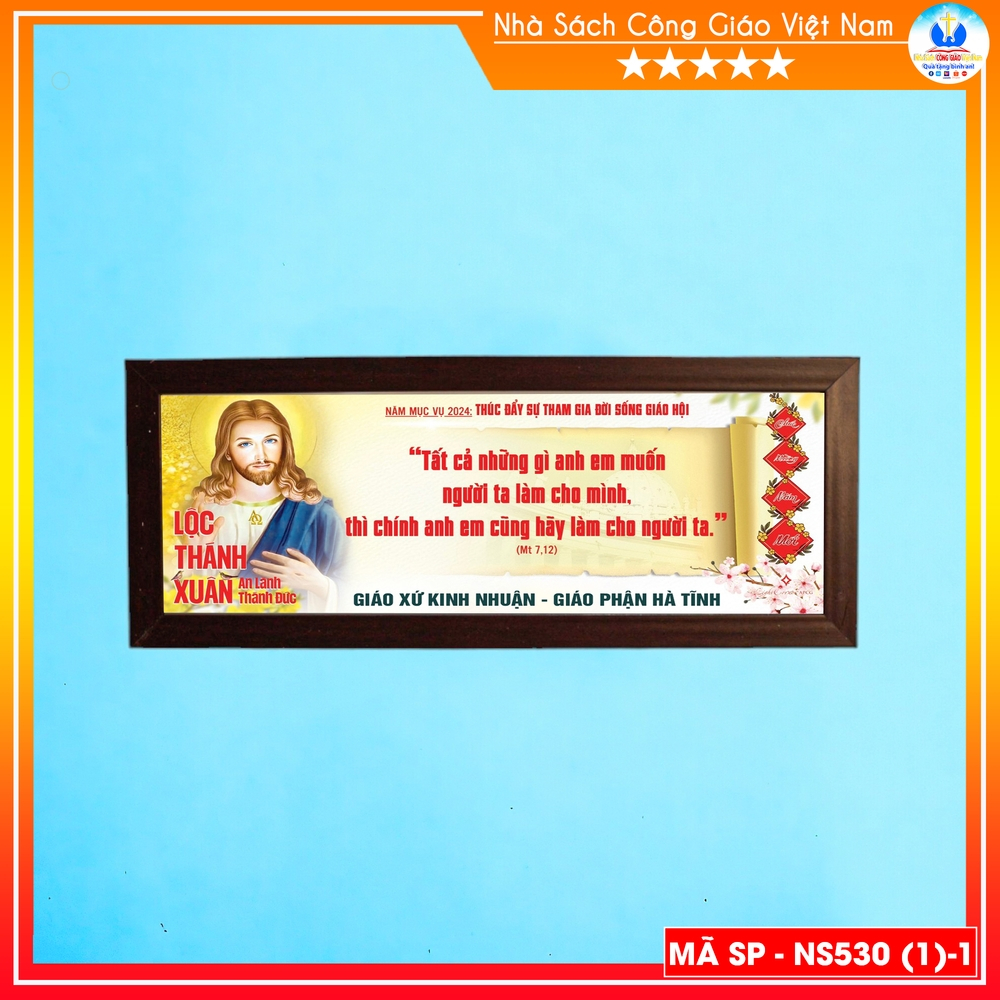 Khung gỗ treo lộc xuân lời Chúa NS530 - Làm theo yêu cầu_thumbnail_0