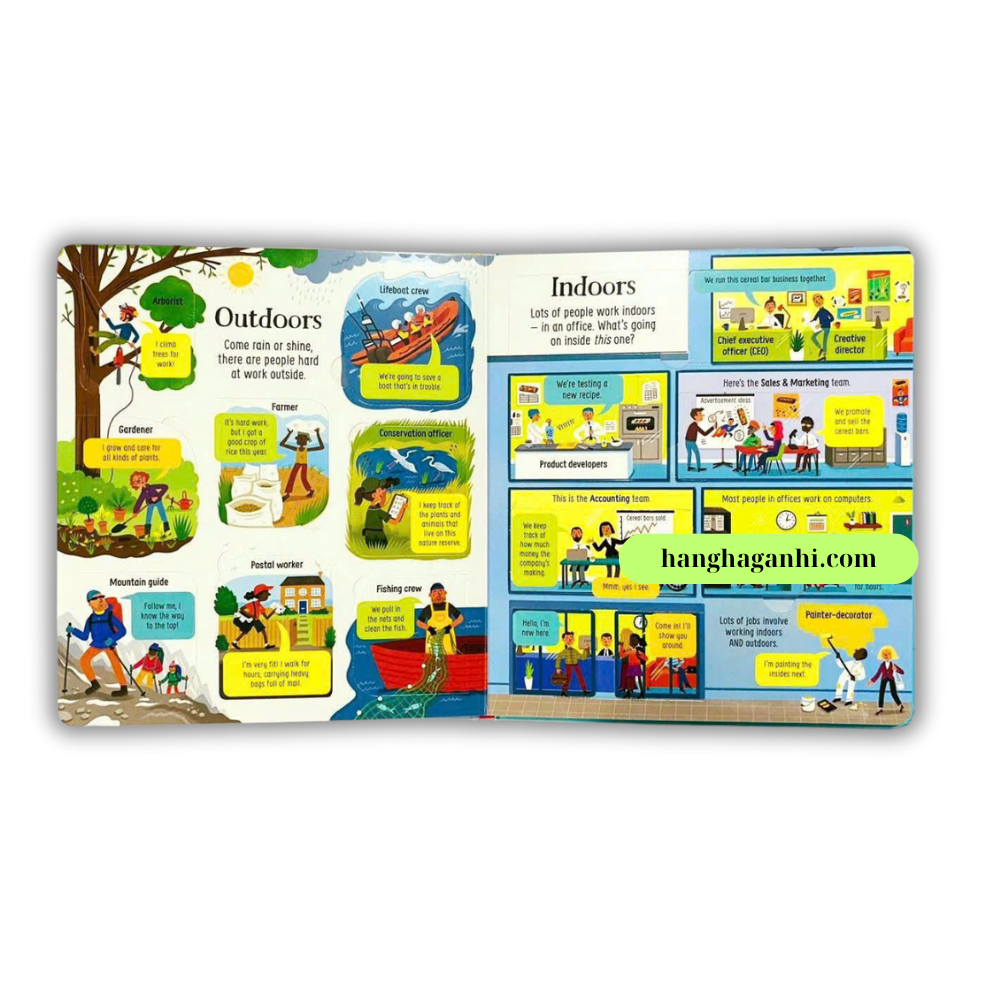 Sách lật mở Usborne Look Inside Jobs (age 5+)_thumbnail_6