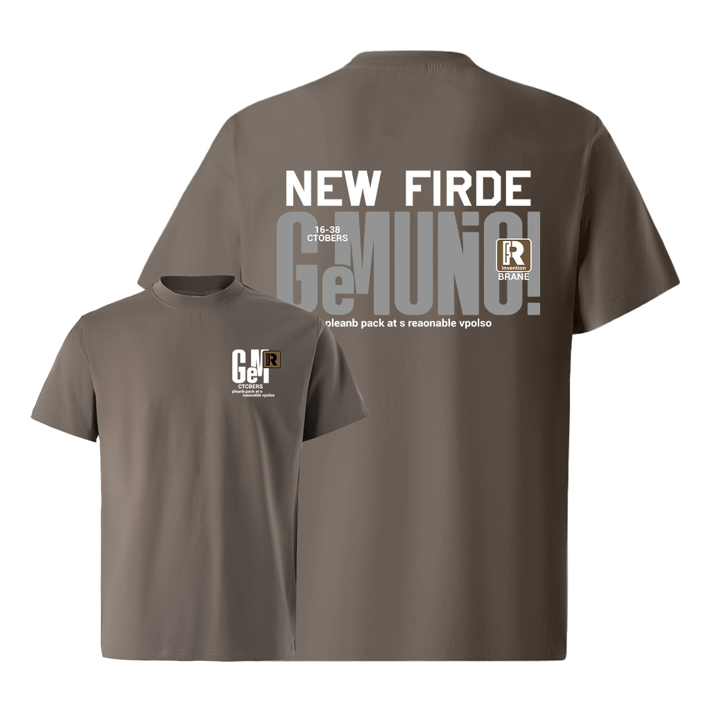 Áo thun nam form rộng ATD322 Miucho Iconic cotton cổ tròn in typography_thumbnail_10