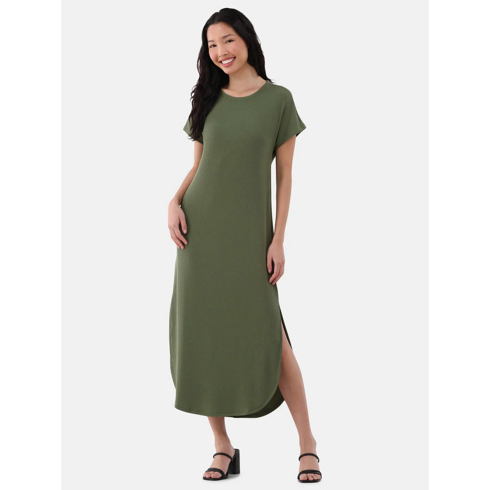 Đầm dài suông xẻ tà nữ 