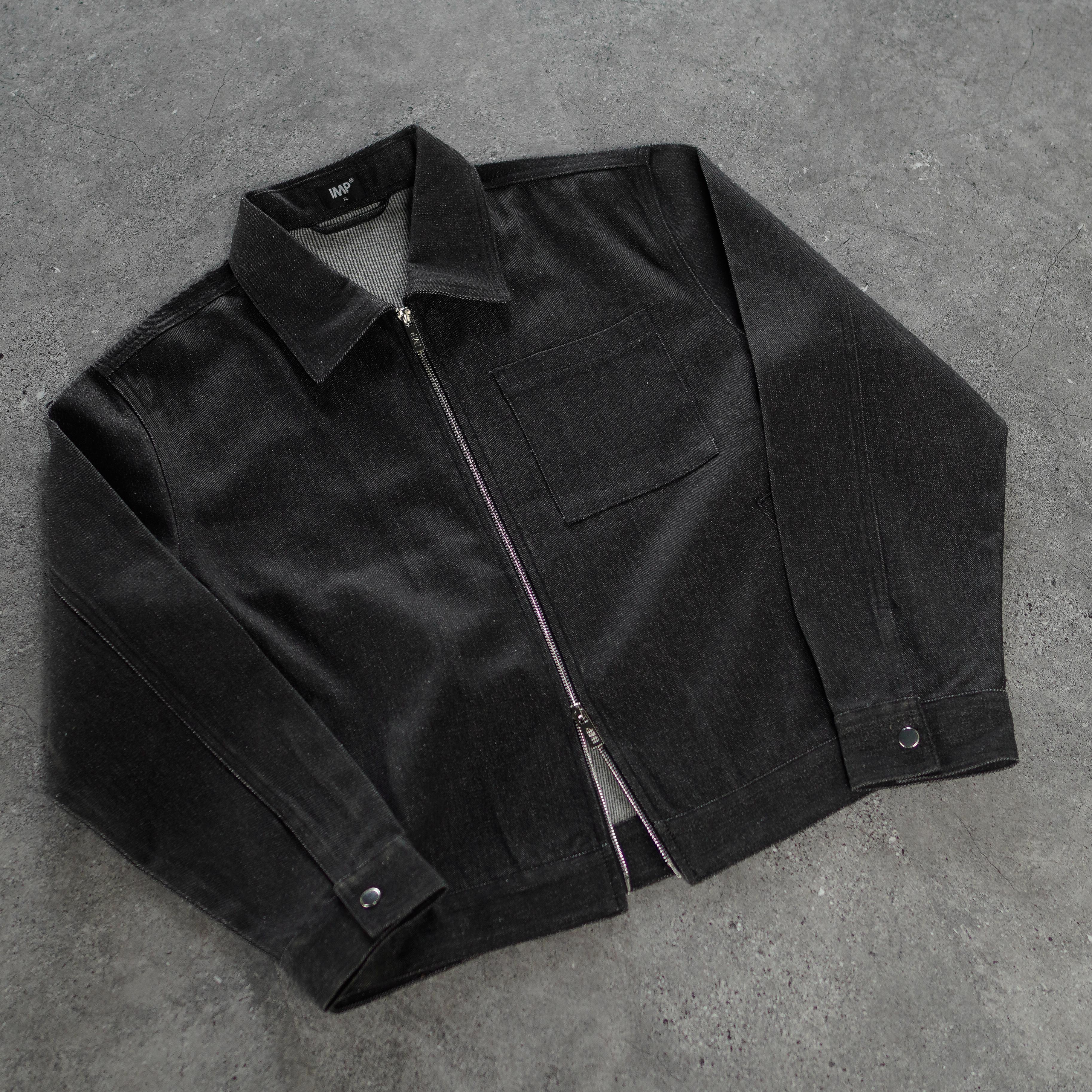 006 Áo khoác Denim Zip Jacket IMP - 006 phong cách trẻ trung, thanh lịch chất liệu 13oz cotton Rayon polyester form boxy, đã xử lý co rút_thumbnail_2