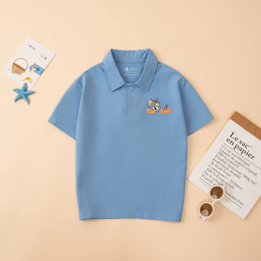 Áo Polo cho bé trai in hình Tom & Jerry - Loza Kids PL3049_thumbnail_5