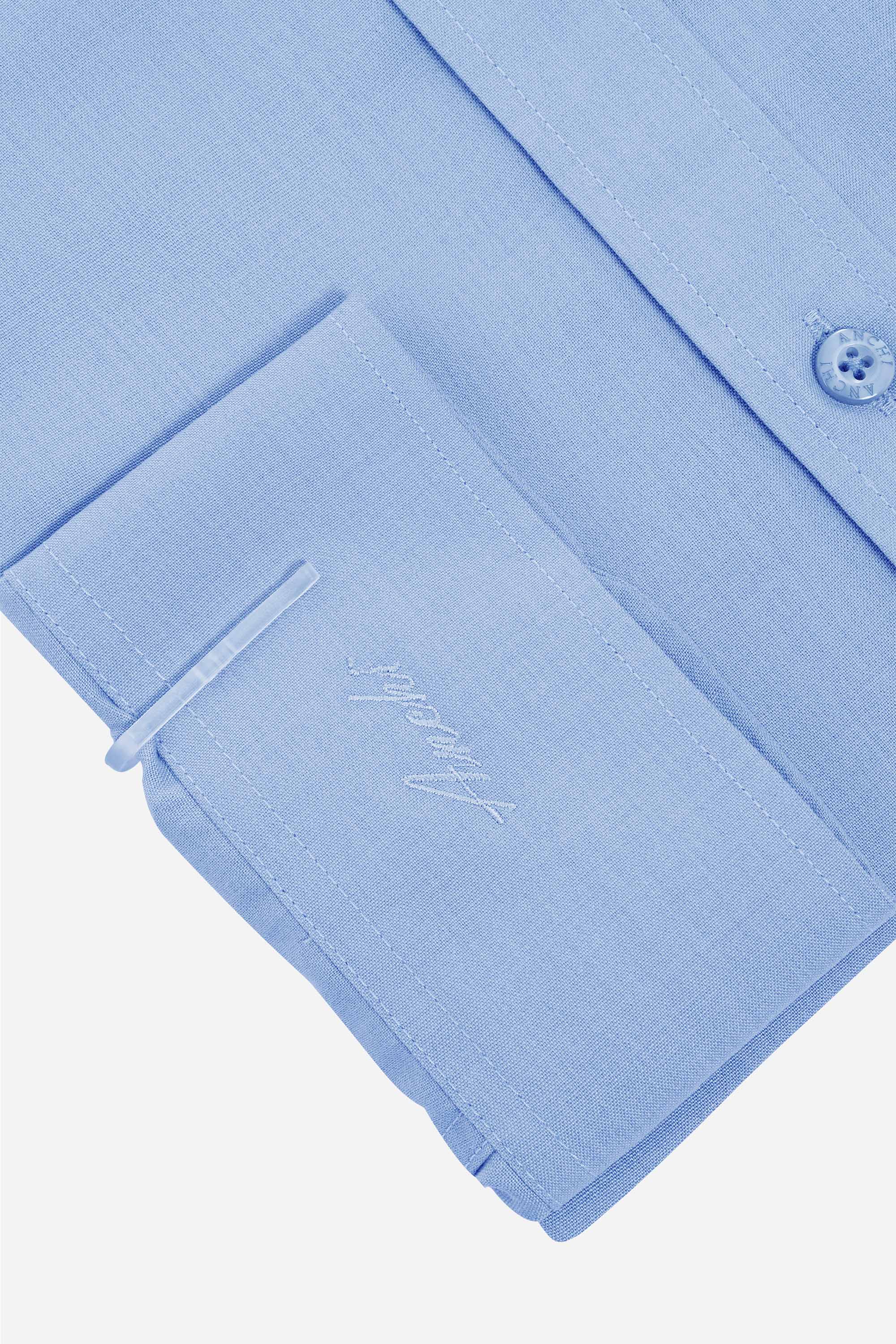 Sơ Mi Trơn Dài Tay Nam Trung Niên ANCHi Chất Liệu Cotton Nhập Khẩu Màu Trắng_thumbnail_13