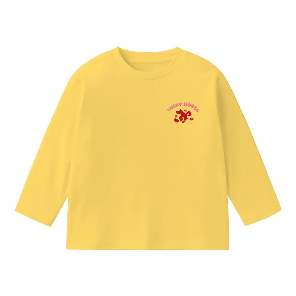 Áo thun Tết bé gái Kado vải cotton thoáng mát tay dài form rộng họa tiết nhỏ 2984_thumbnail_0