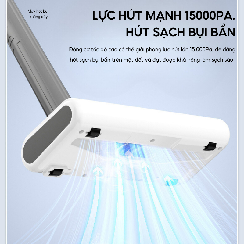 Máy Hút Bụi Cầm Tay Không Dây NMIMART MHB09, Công Suất 15000PA, Tích Hợp Lau Sàn Đa Năng Cho Nhà, Xe Hơi_thumbnail_4