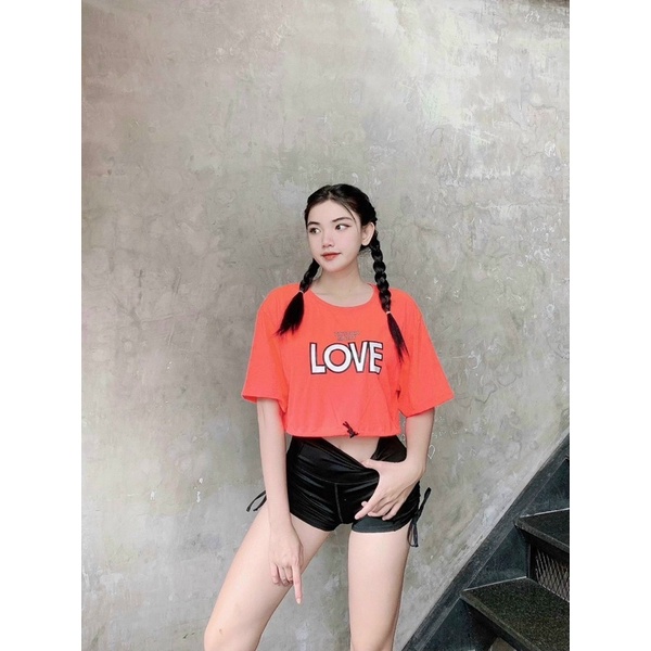 Áo Tank Thể Thao Love Dáng Croptop Dây Rút_thumbnail_22