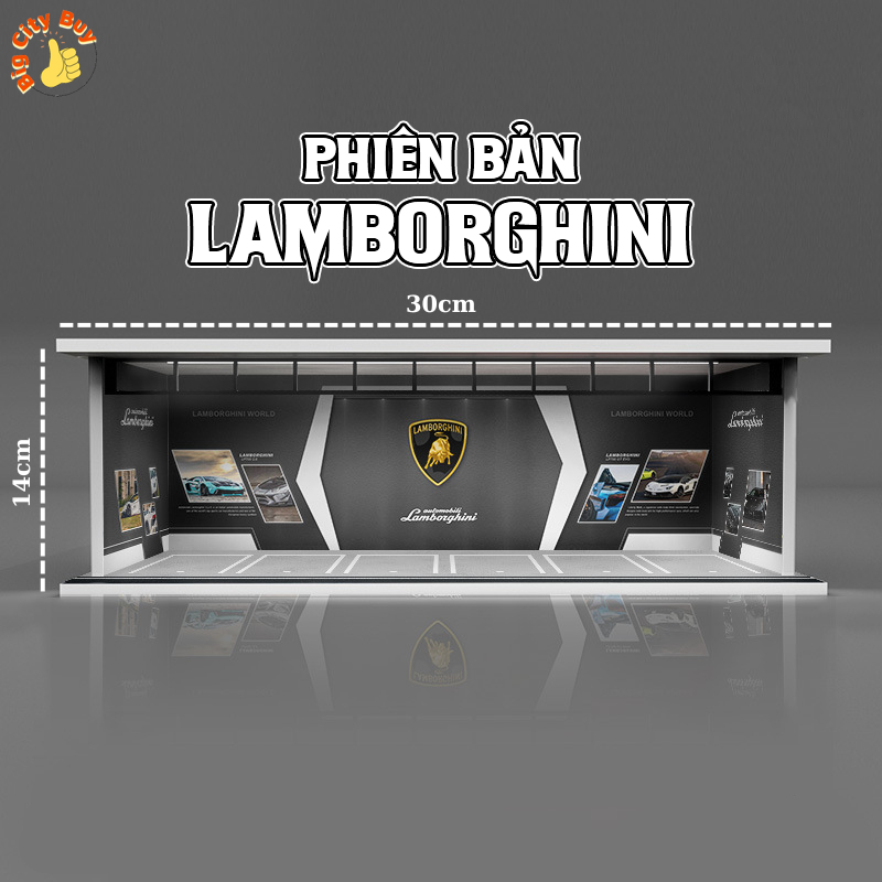 Garage Khung Thép 4 Tầng 1:64 Có Đèn – Diorama Lắp Ráp 3D Trưng Bày Xe Mô Hình Hot Wheels, Mini GT