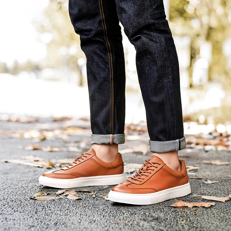 Giày thể thao nam mũi tròn mùa hè – Da bò thoải mái, giản dị, thoáng khí, giày rèn luyện đạo đức mũi tròn có dây buộc đa năng_thumbnail_5