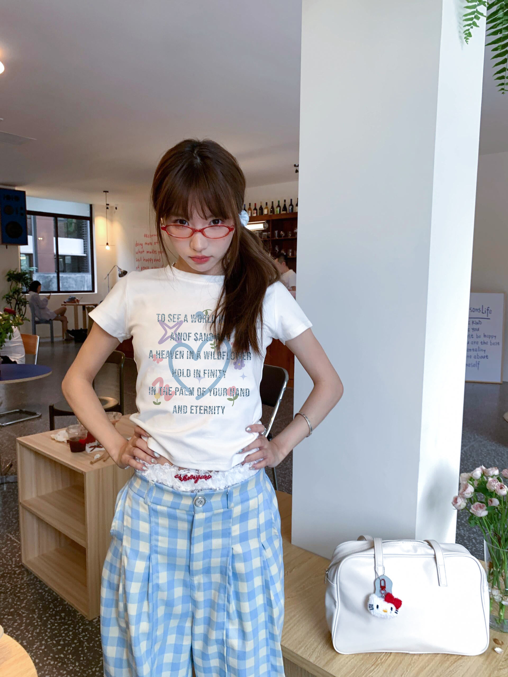 Áo Thun baby tee trái tim form ôm ABD1347 Miucho vải cotton co giãn in mix_thumbnail_3