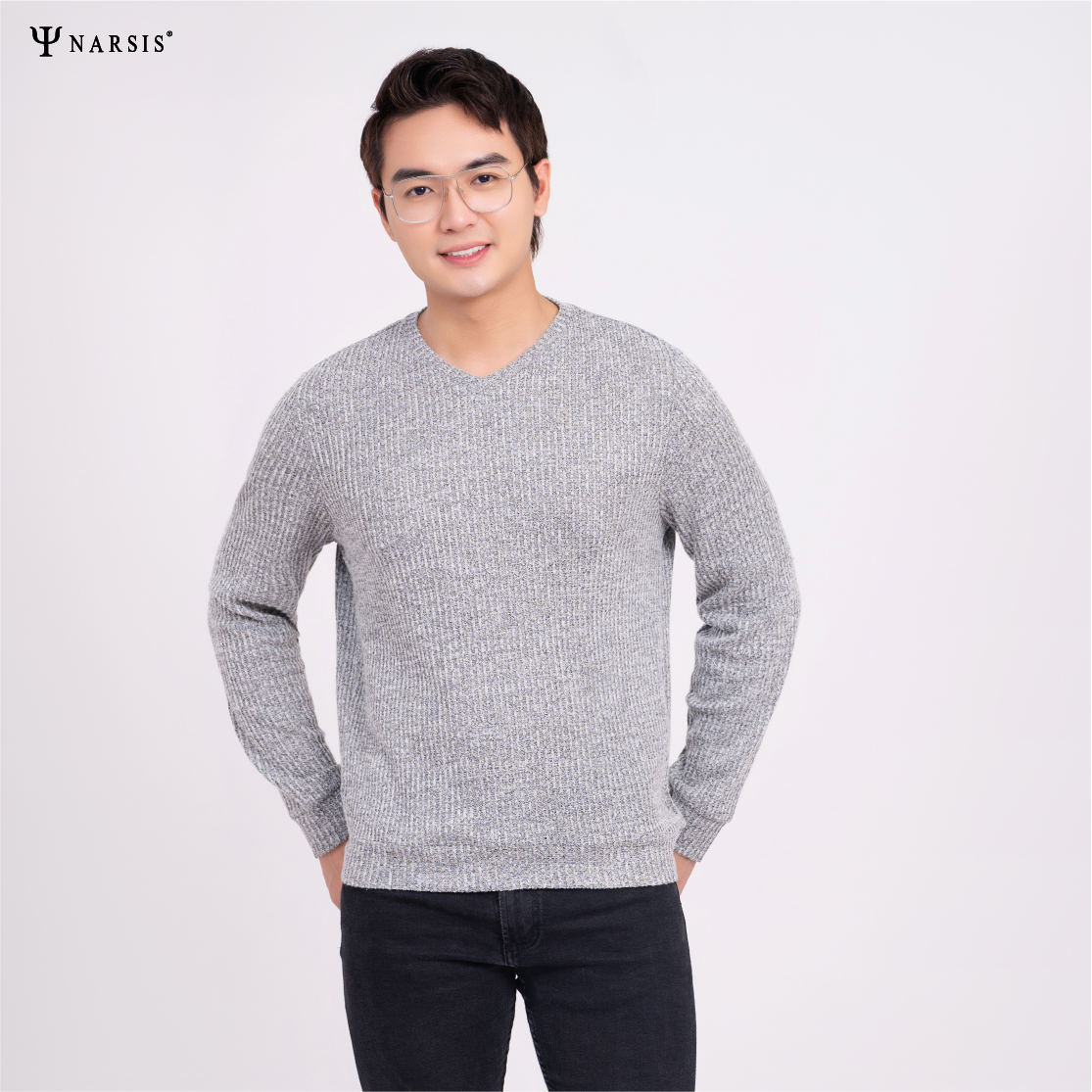 ÁO THU ĐÔNG NAM D0029 NARSIS VẢI LEN COTTON ẤM ÁP, THOÁNG MÁT, GIỮ ẤM TỐT, MỀM MẠI