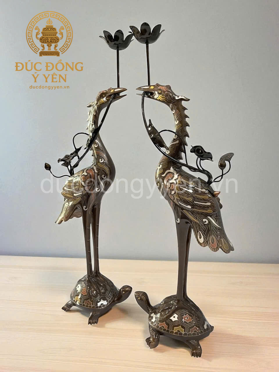 Hạc thờ khảm ngũ sắc cao cấp _thumbnail_3