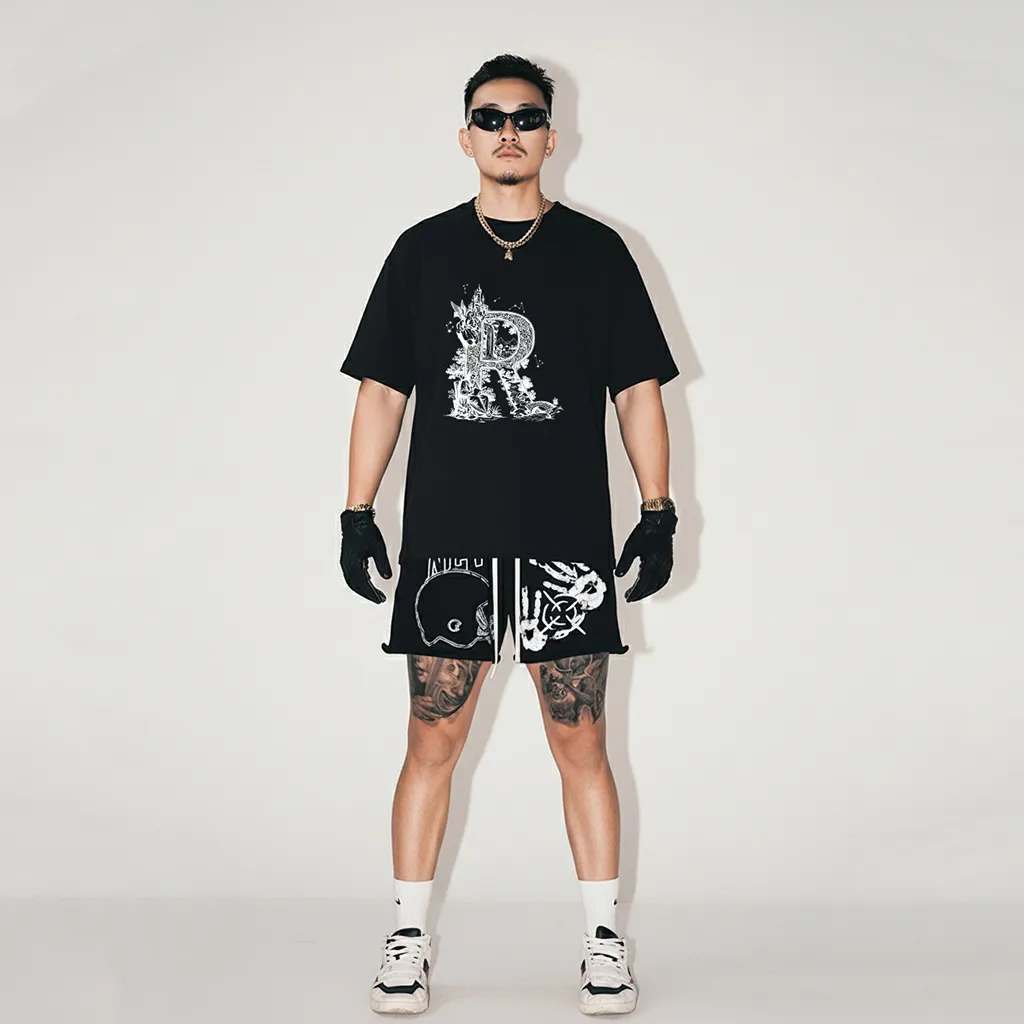 Áo thun nam local brand Miucho Iconic chữ R form rộng tay ngắn cotton thoáng mát 2763_thumbnail_5