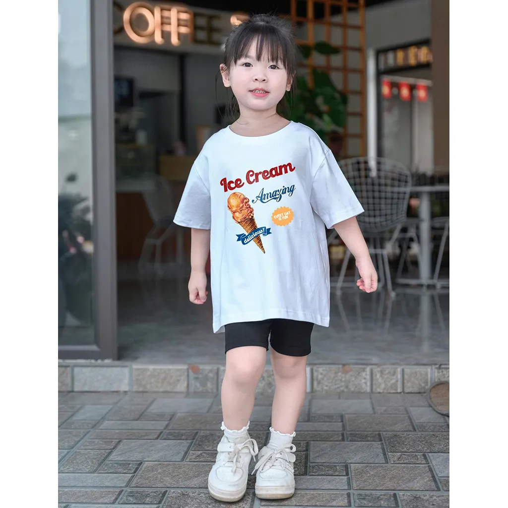 Áo thun cho bé Ice cream 2532 Miucho Kid chất vải cotton thoáng mát cho bé thoải mái cả ngày_thumbnail_3