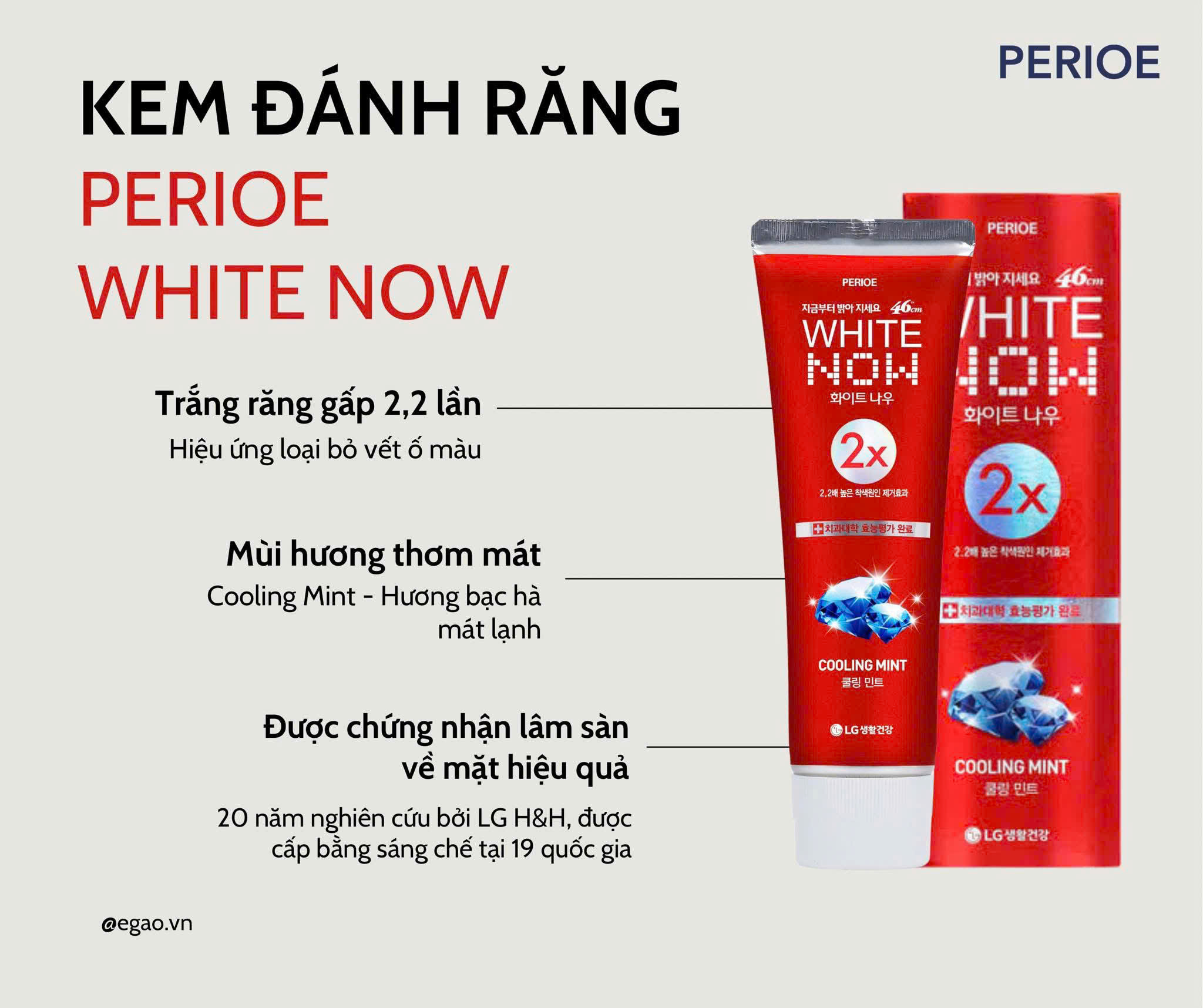 Set Kem đánh răng Perioe - LG (5 cây)