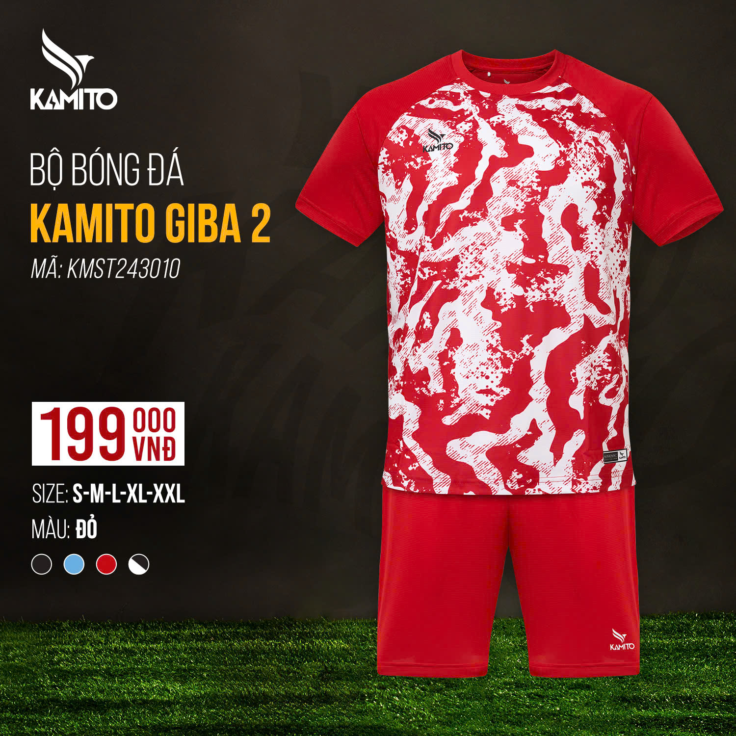 Bộ bóng đá không logo Kamito Giba 2 (chỉ nhận từ 6 bộ)