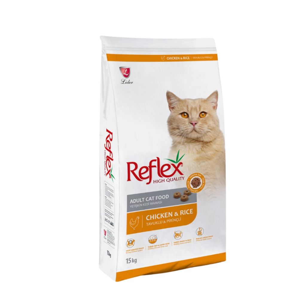 Thức ăn cho mèo Reflex Adult Cat Food Chicken & Rice (vị thịt gà) 15Kg