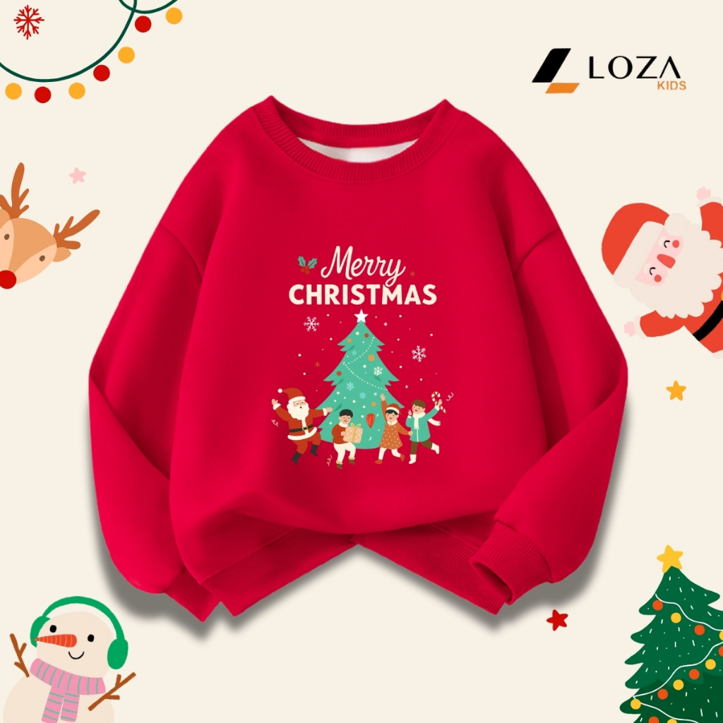 Áo nỉ cho bé in hình giáng sinh nhiều mẫu -  Loza Kids G0429_thumbnail_1