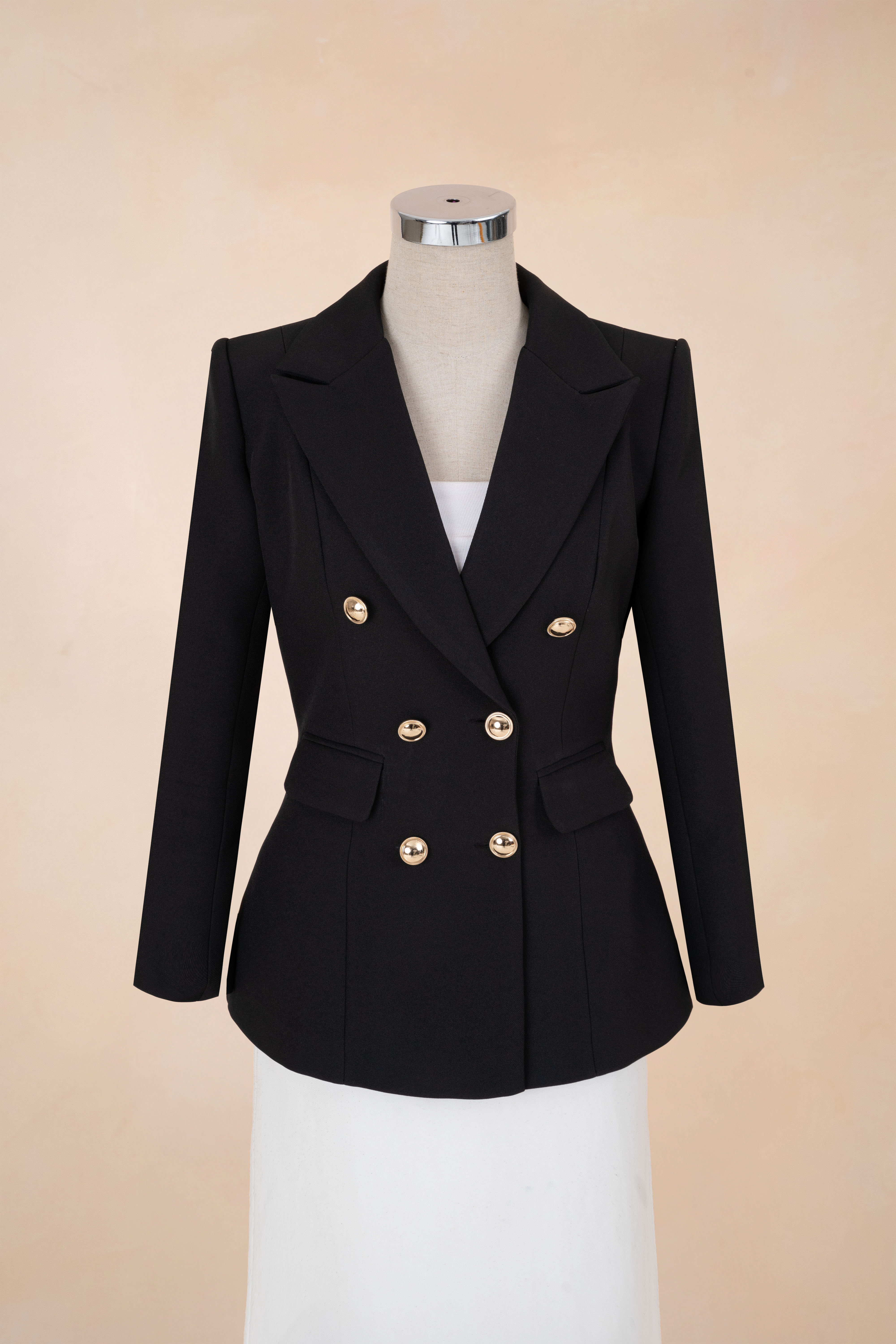 Áo Vest Tay Dài 6 Cúc Nắp Túi