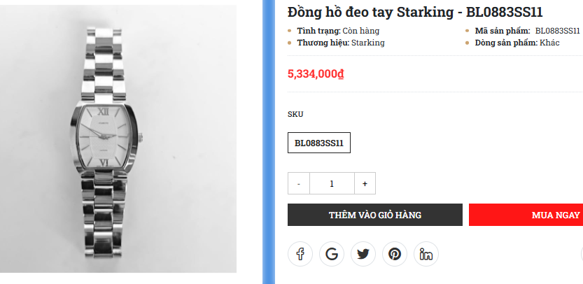 Đồng hồ đeo tay Starking - BL0883SS11