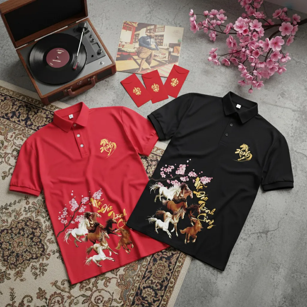 Áo polo Tết Bính Ngọ form vừa nam Miucho Iconic vải poly cá sấu thoáng mát trẻ trung 2991_thumbnail_6