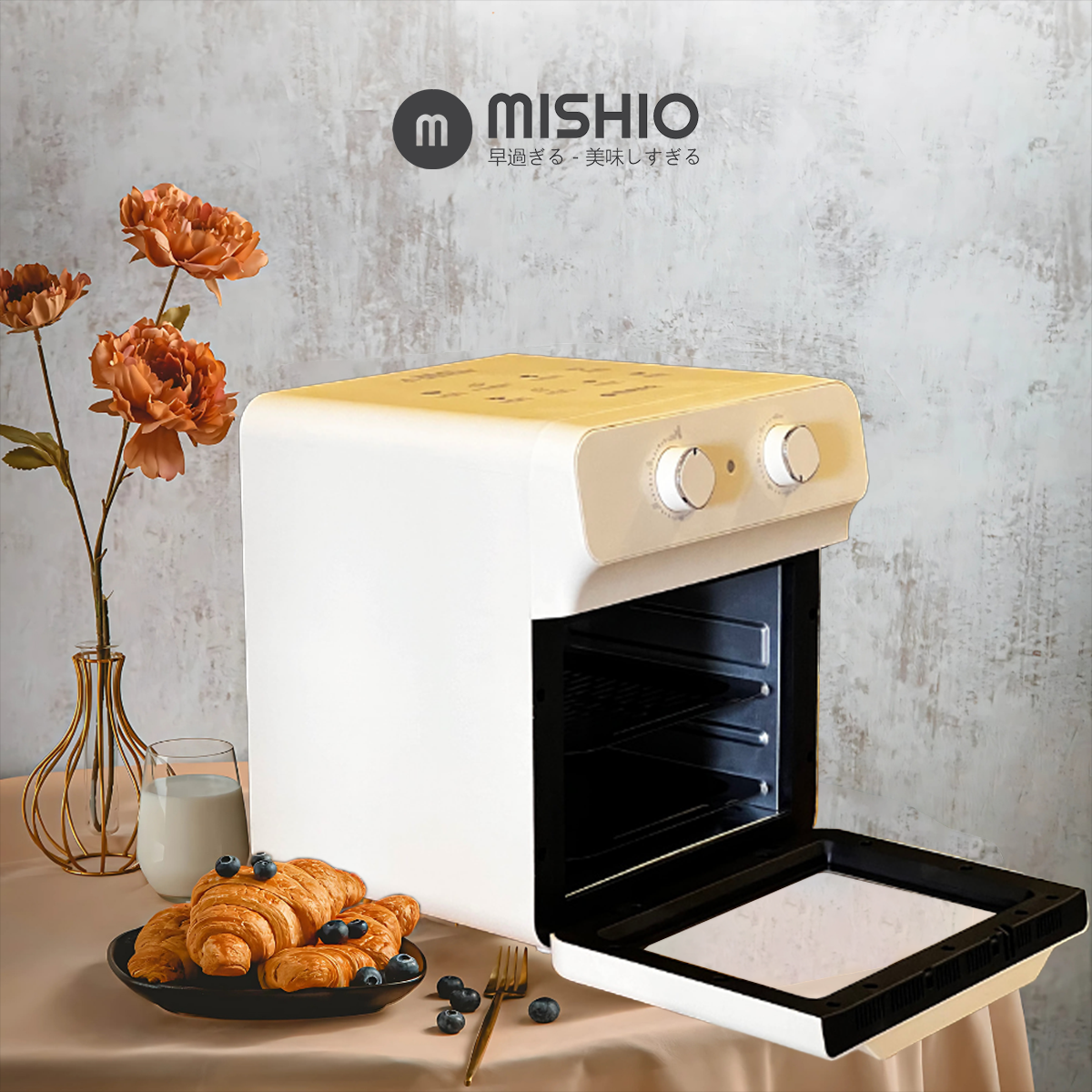Nồi chiên không dầu 12L Mishio MK393 - tặng nồi cơm 0.8L_thumbnail_4