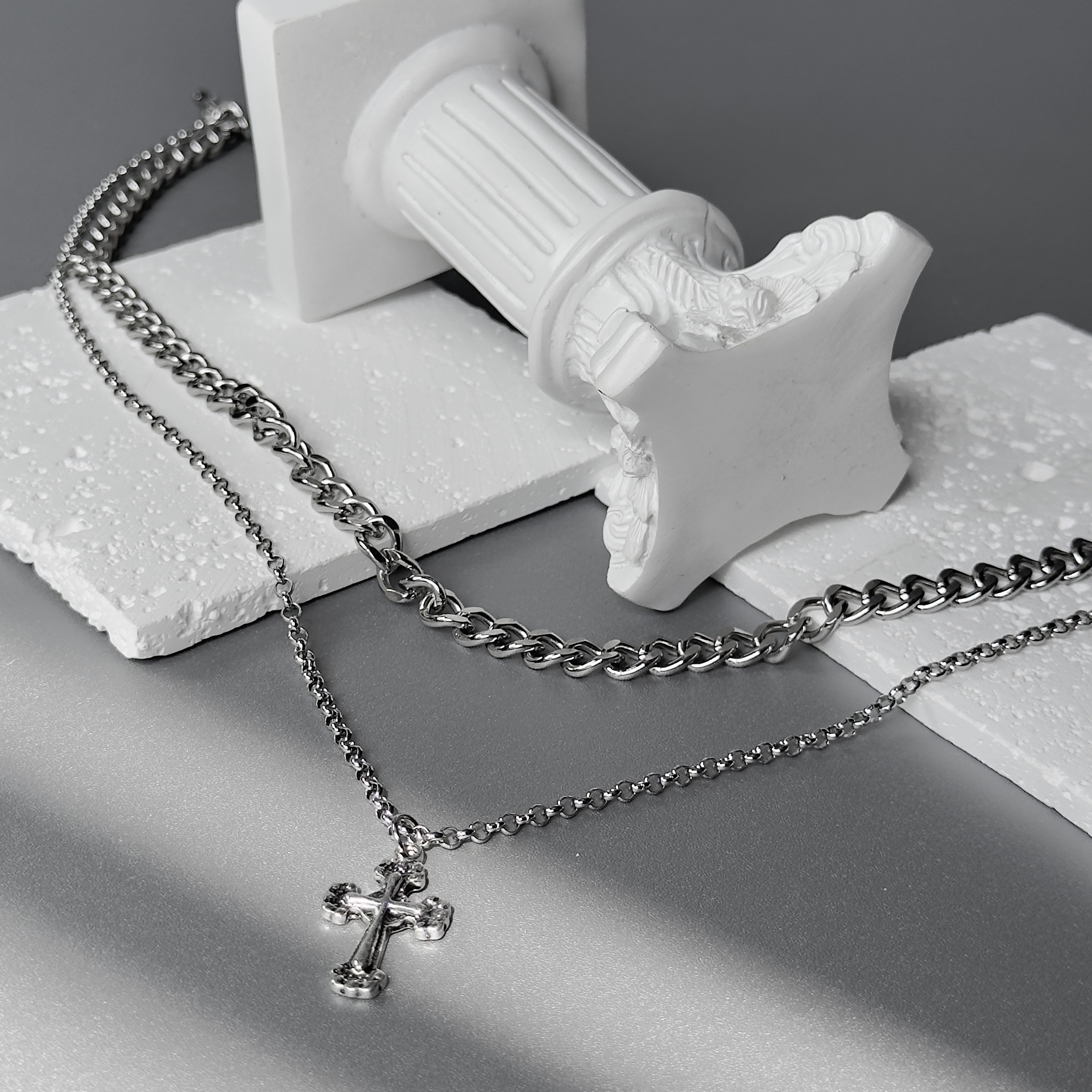 Bộ dây chuyền Cuban Cross