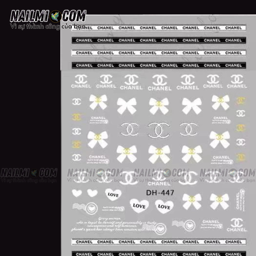 Sticker - Thương hiệu - Chanel - DH-447 - Trắng
