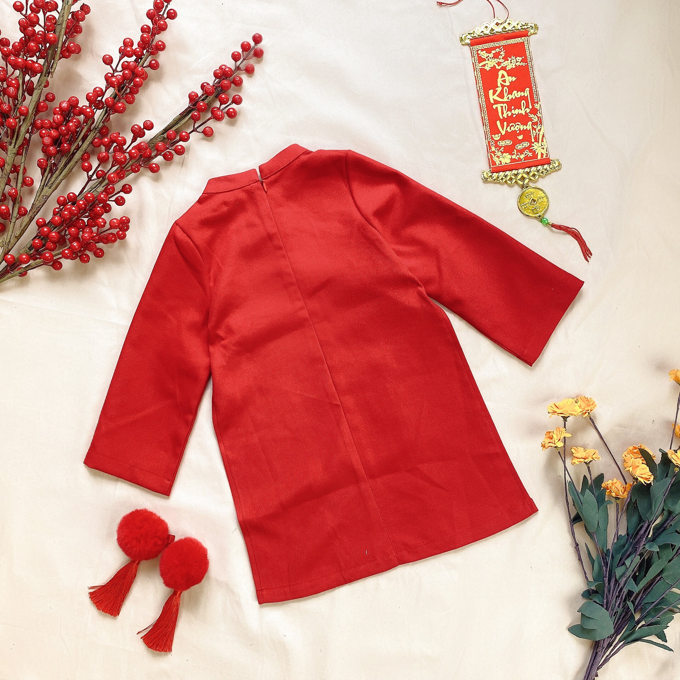 Áo dài bé trai họa tiết mèo thần tài_thumbnail_5