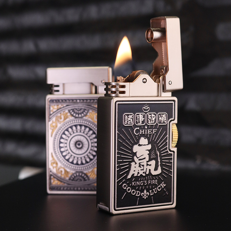 Bật lửa CHIEF 719 tặng kèm xăng, đá. bấc fullbox