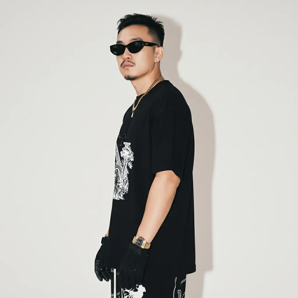 Áo thun form rộng Miucho Iconic vải cotton dày dặn thoáng mát tay ngắn cổ tròn in chữ cái N 2759_thumbnail_3