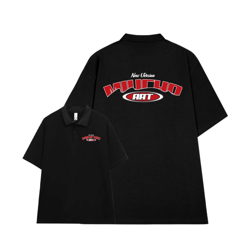 Áo polo nam form rộng PLD600 Miucho Man cotton thoáng mát in graphic_thumbnail_6