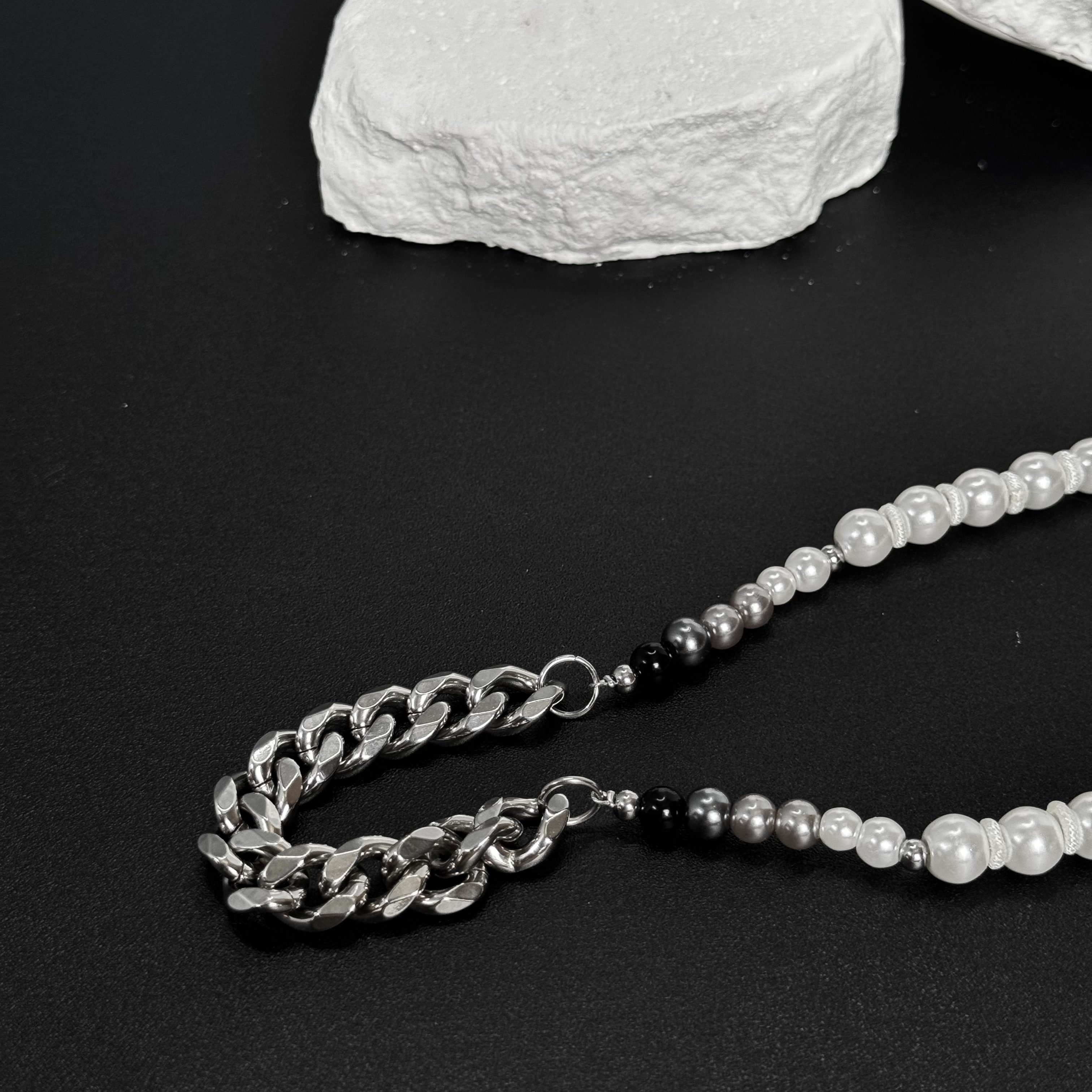 Half Pearl Chain Necklace_thumbnail_0