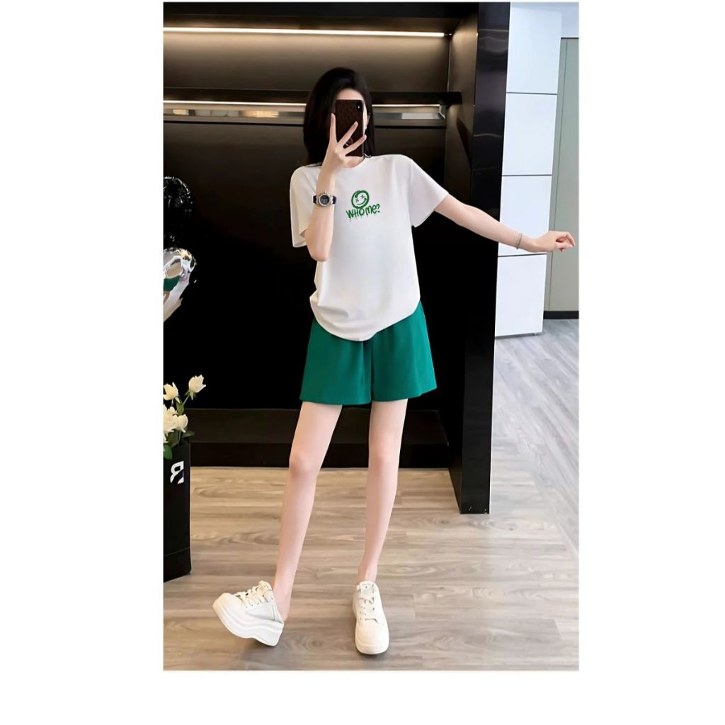 [Form rộng] Set đồ nữ mùa hè - Đồ bộ nữ thời trang (áo phông + quần đùi cotton) - LOZA G0287_thumbnail_5