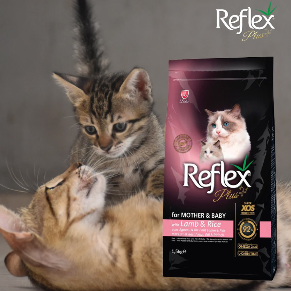 Thức ăn cho mèo REFLEX PLUS MOTHER AND BABY CAT FOOD LAMB AND RICE (Thịt cừu) 1.5KG_thumbnail_2
