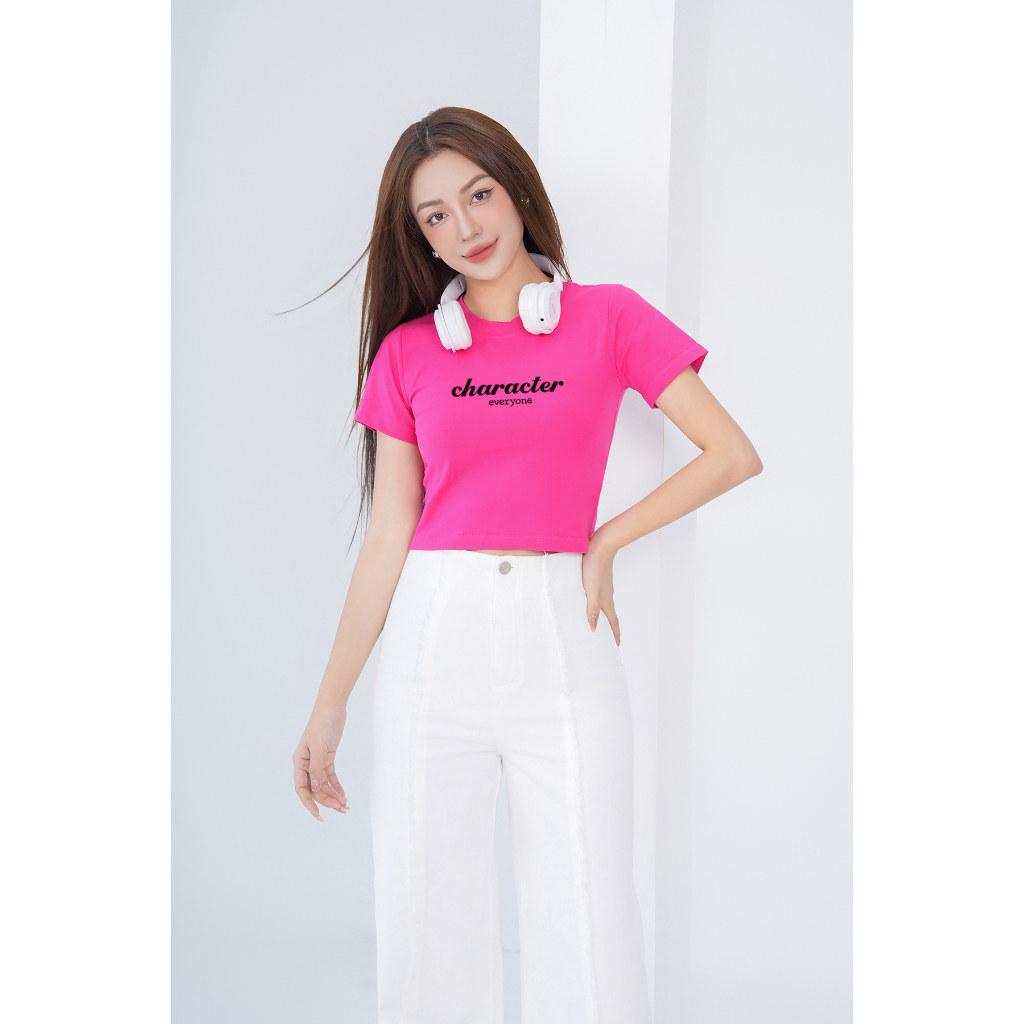 [Form Ôm] Áo croptop ôm nữ in chữ - Áo croptop kiểu thời trang LOZA G0072_thumbnail_3