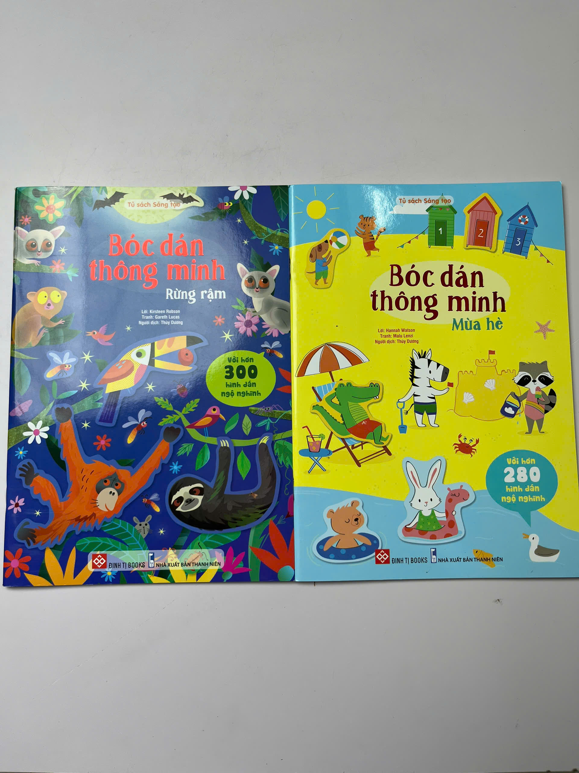 Combo 2c Bóc dán thông minh - chủ đề Rừng Rậm và Mùa Hè: