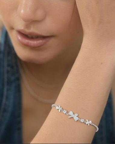 Lắc tay bạc Shee Silver 925 dây rút hình nơ đính đá sáng – phụ kiện tôn da, dễ phối đồ LT004_thumbnail_4