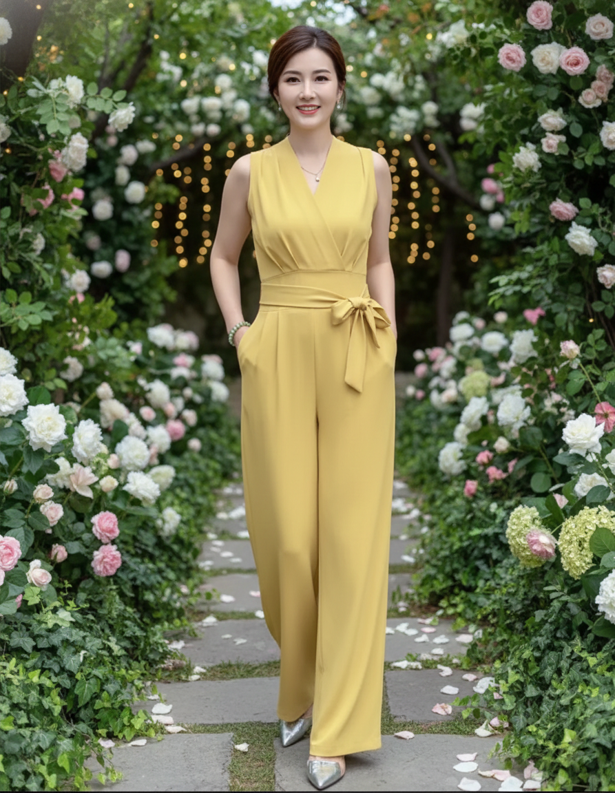 Jumpsuit dài thiết kế xếp ly cột eo xinh xắn_thumbnail_3