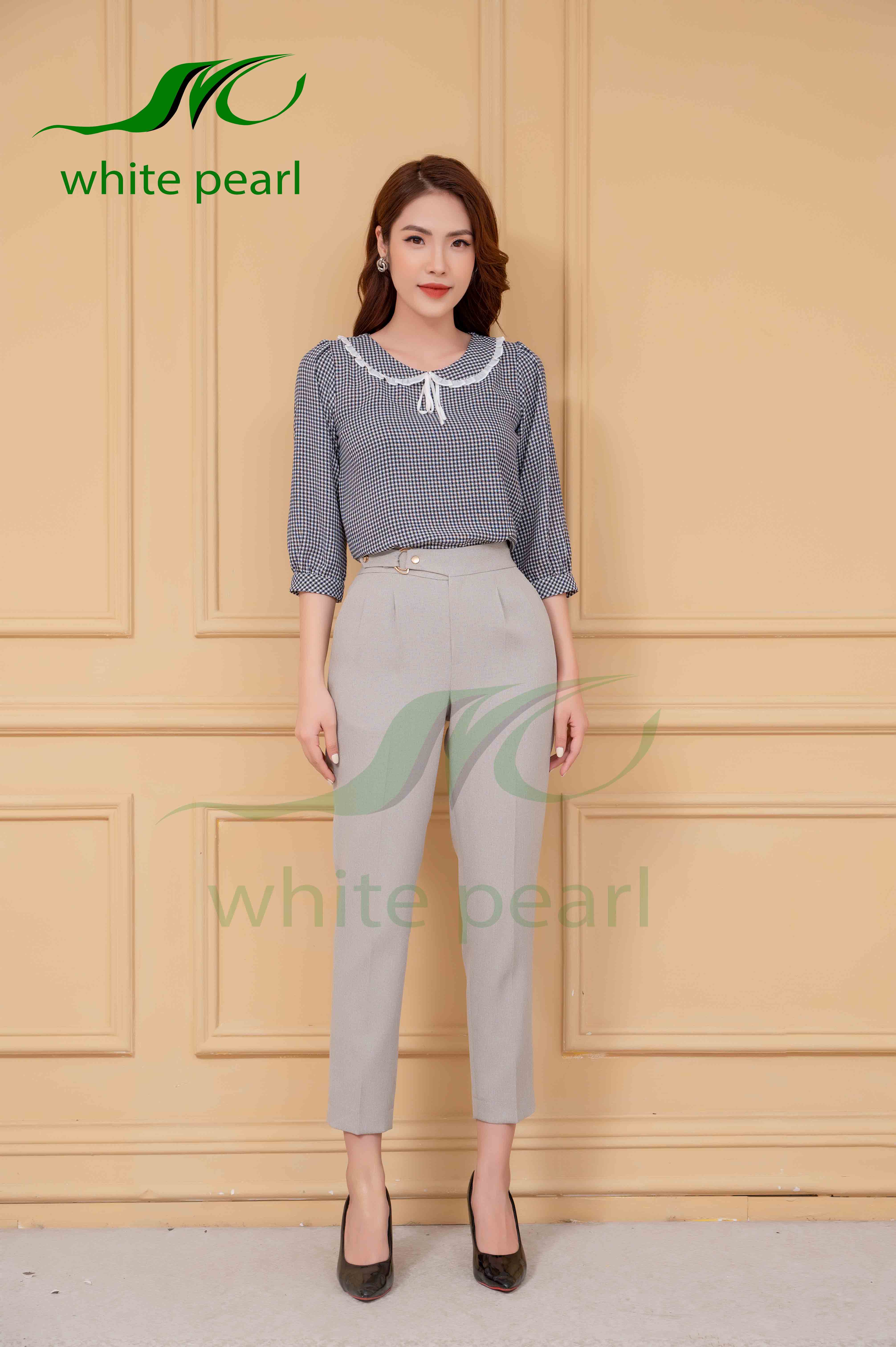 Quần baggy nữ quai nhê chéo thời trang công sở cao cấp nữ White Pearl_thumbnail_2