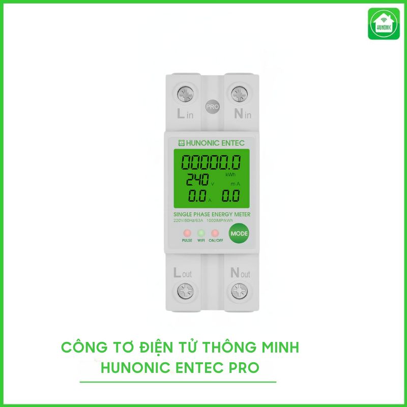 Công tơ điện Wifi thông minh Hunonic Entec Pro
