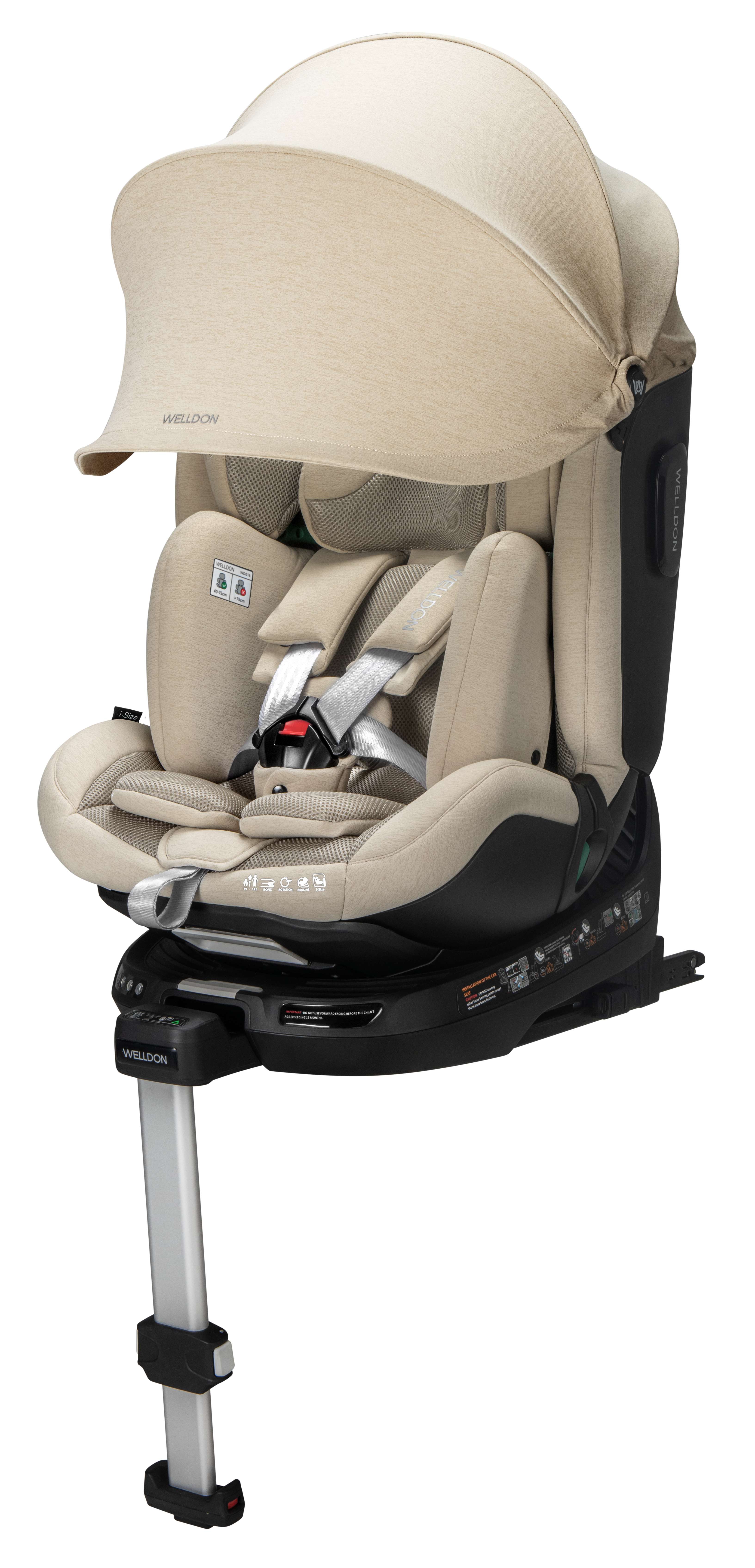 Ghế ngồi an toàn trên ô tô cho trẻ em Welldon Smart Rotate 2 Pro+ 40-125cm  [NHẬP CODE 