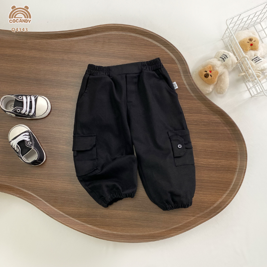 Quần dài kaki ĐEN túi hộp bo gấu_thumbnail_1