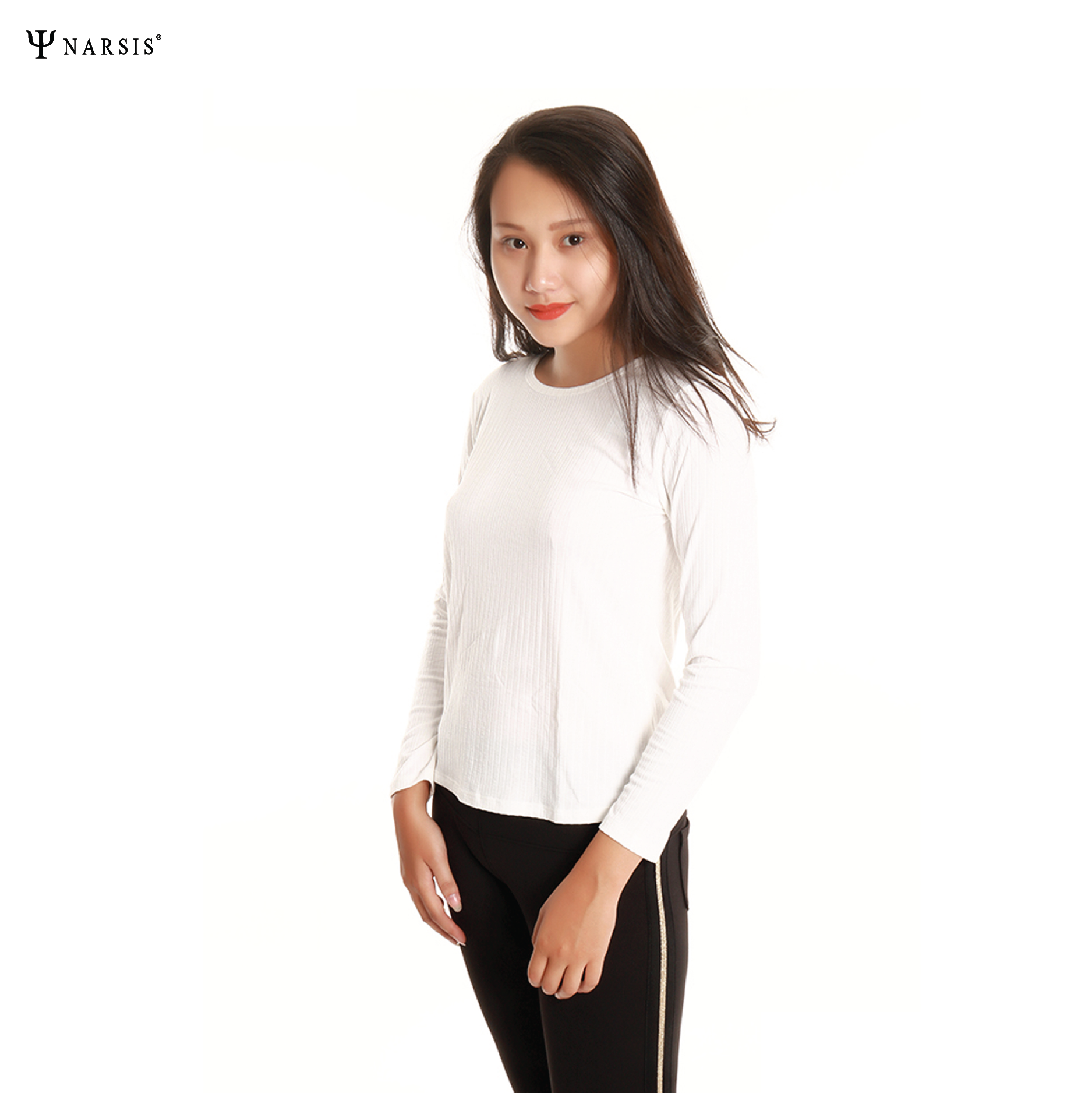 ÁO KIỂU NỮ L9001 NARSIS VẢI LEN COTTON ẤM ÁP, THOÁNG MÁT, GIỮ ẤM TỐT, MỀM MẠI, GIỮ ẤM TỐT, MỀM MẠI_thumbnail_1