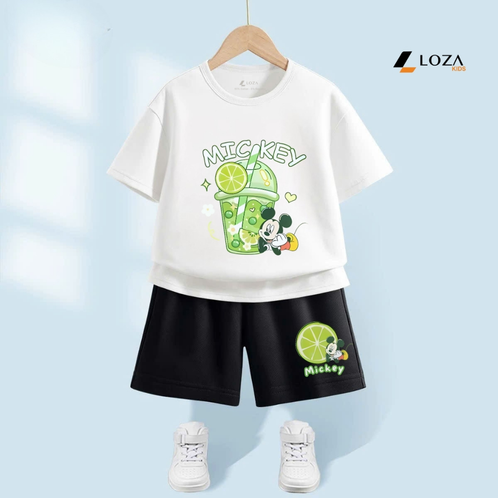 Bộ đồ bé trai in hình 'Mickey cốc trành chanh'-  Loza Kids SB379_thumbnail_7