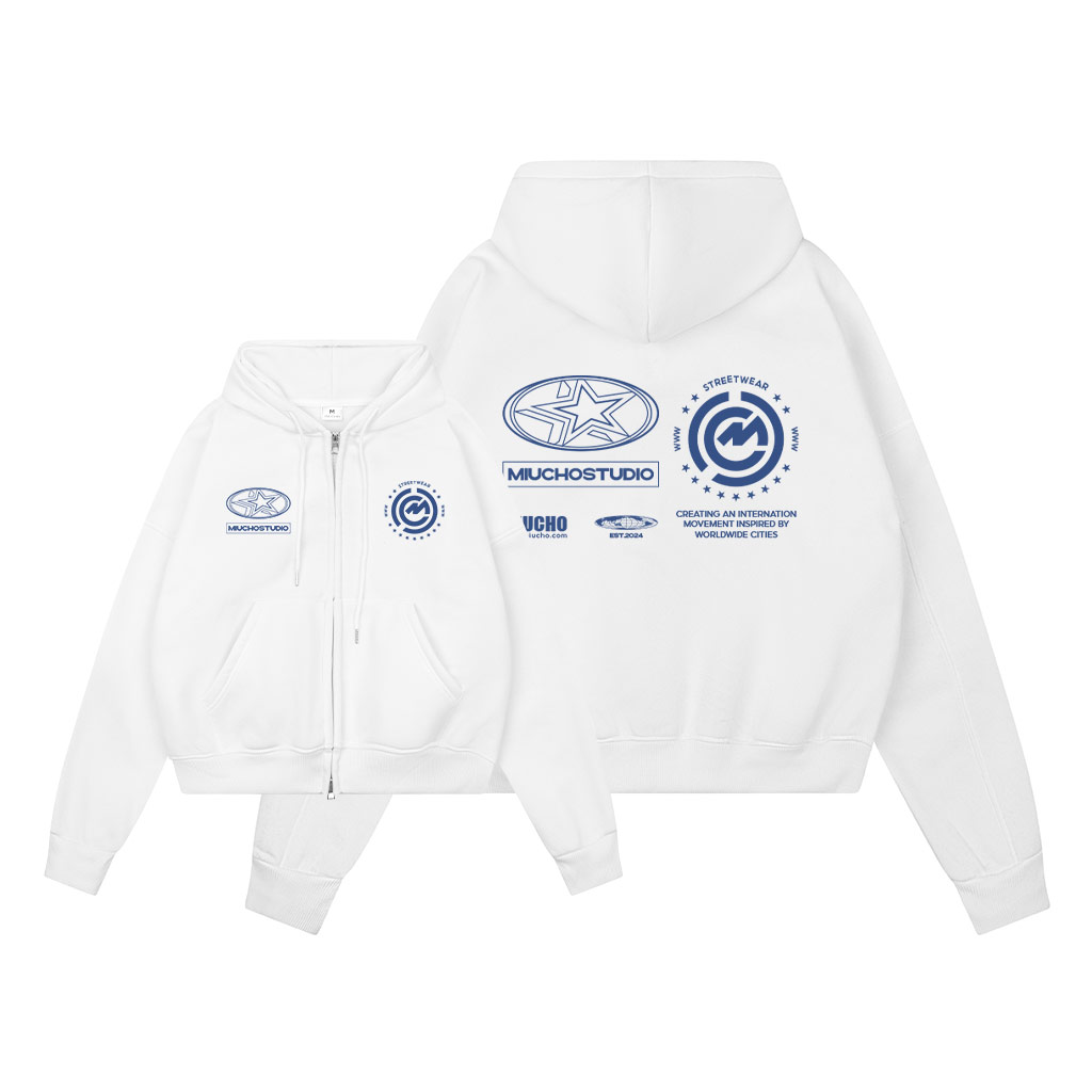 Áo hoodie zip local brand form boxy HXD1576 Miucho vải nỉ bông dày dặn khóa kéo in mix_thumbnail_4