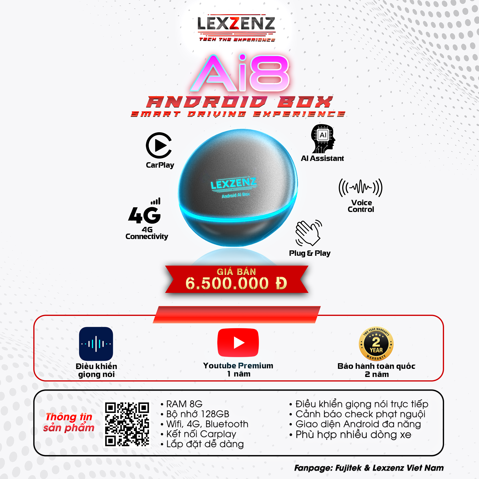 Android Box Ai8 thương hiệu Lexzenz