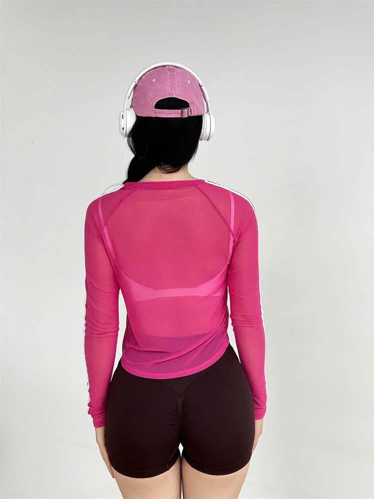 Áo Tank Lưới Dài Tay Phối 3 Sọc Siêu Hot_thumbnail_7