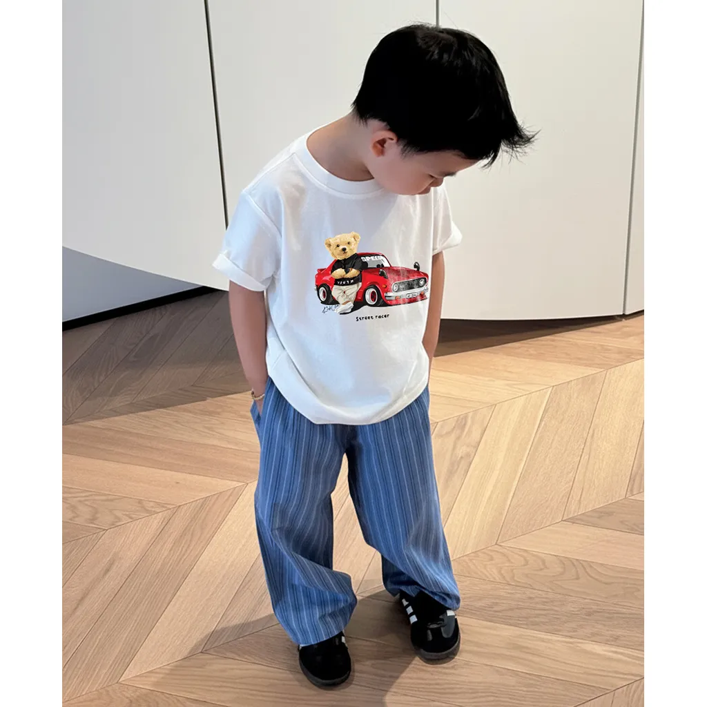 Áo thun kid form rộng bé trai Kado vải cotton thoáng mát thấm hút tốt cho bé Gấu Teddy 2916_thumbnail_3