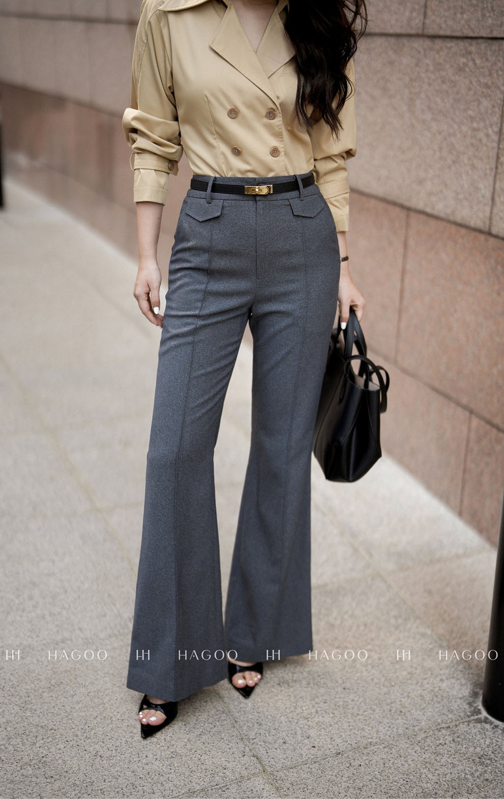 Quần loe hai nắp túi HAGOO