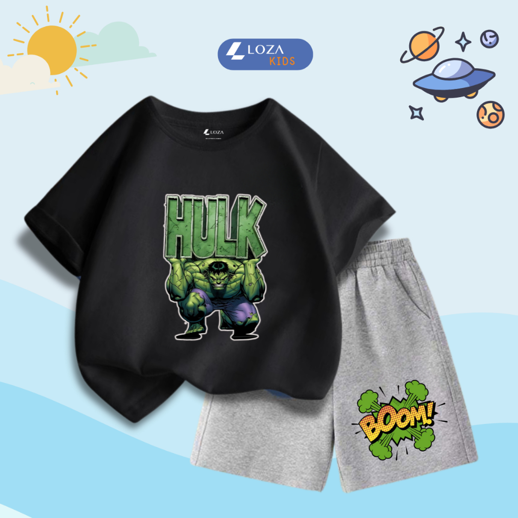 Bộ đồ bé trai in hình 'Mavel - Hulk' - Loza Kids SB339_thumbnail_10